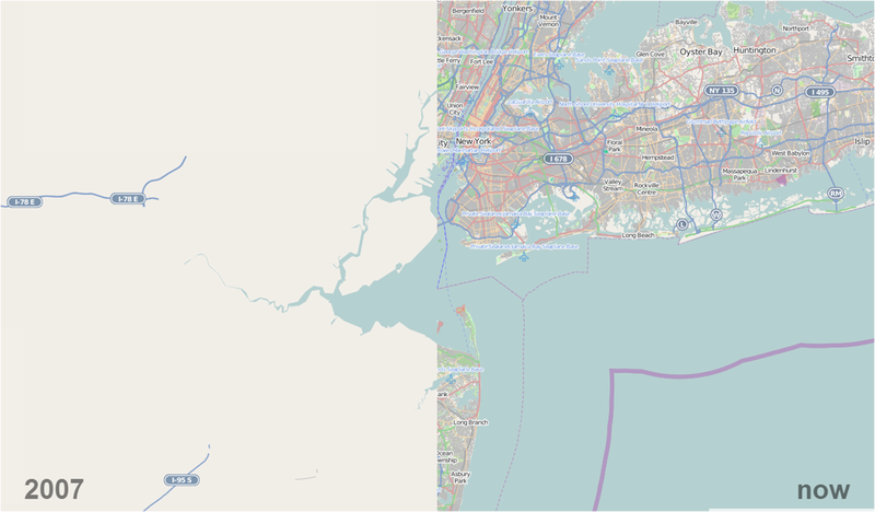Illustration for article titled Cómo ha evolucionado OpenStreetMap en los últimos 7 años